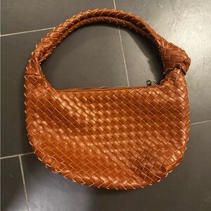 a new day Tan Woven Hobo Bag